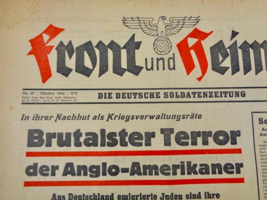 Third Reich Newspaper Front und Heimat