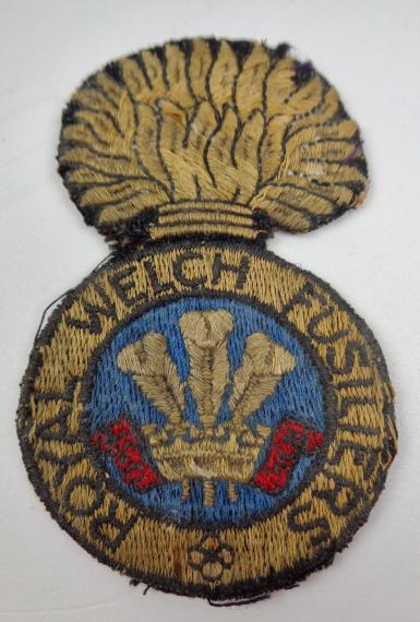 British cloth Insignia of the Welsh Fuseliers