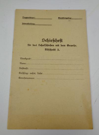 Wehrmacht Shooting Training Booklet