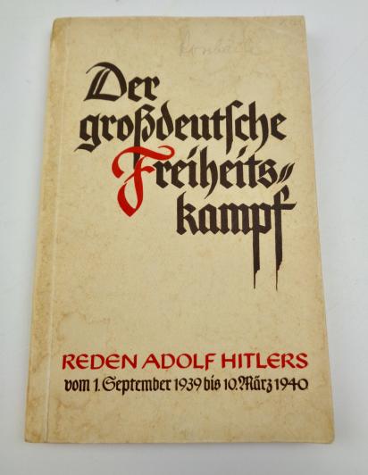 Pocket Book with Adolf Hitlers Speeches