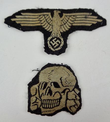 WaffenSS Bevo Cap Insignia