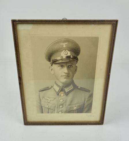 Framed Photograph of a Wehrmacht Soldier