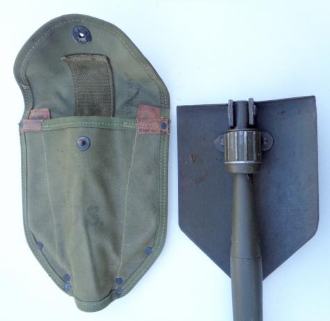 US WW2 Folding Shovel in Cover