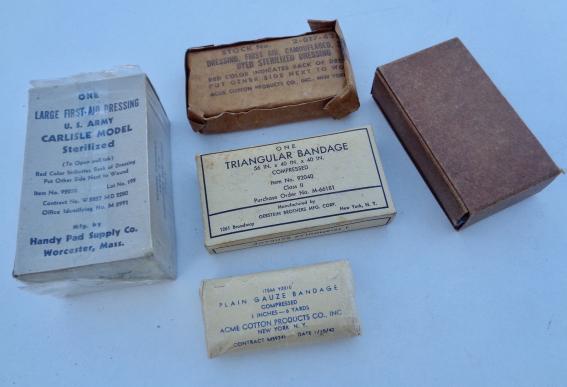 5 US WW2 First Aid Bandages