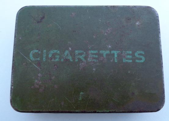 British WW2 metal Cigarette Can