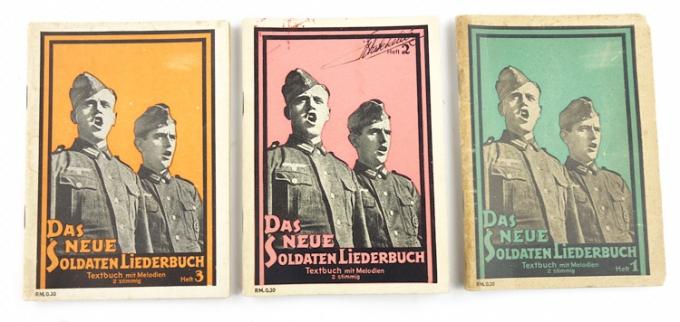 3 Wehrmacht Marching Song Booklets