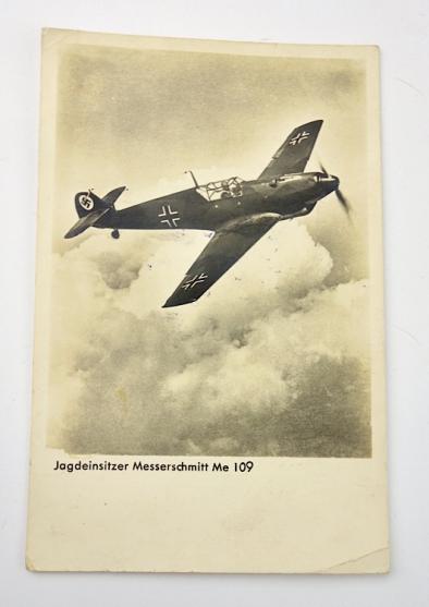 German WW2 Postcard with ME109