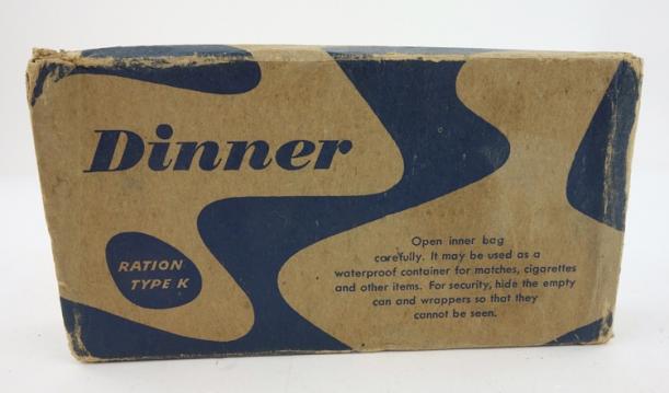 US WW2 K type Ration Dinner