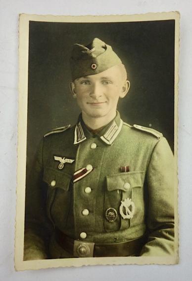 Wehrmacht Soldier Postcard in Collour