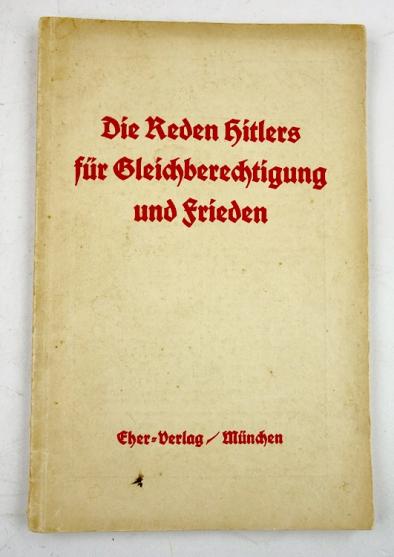 Third Reich Booklet Adolf Hitlers Speeches