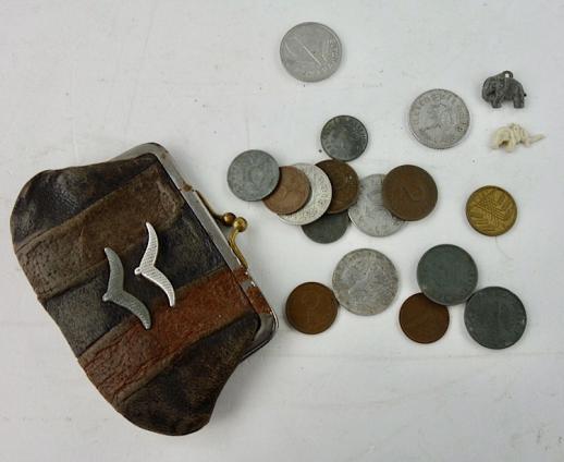 Luftwaffe Wallet with Coins and lucky Charms