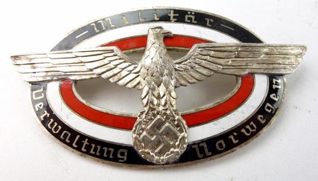 Metal Badge Militär Verwaltung Norwegen