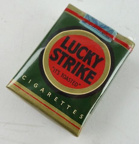 IMCS Militaria  US WW2 Lucky Strike Cigarettes in early green package