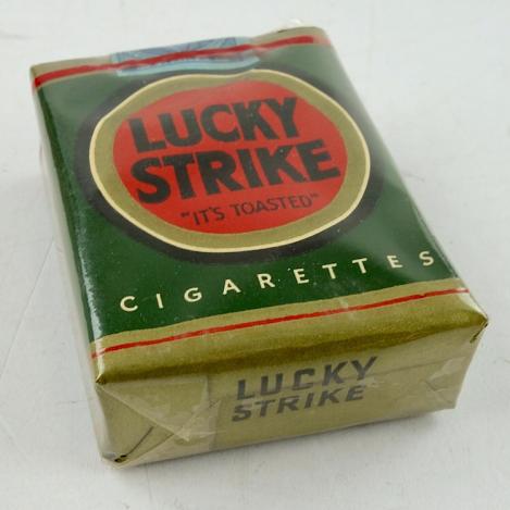 WWII LUCKY STRIKE cigarette pack US ARMY Dummy Green FAUX paquet