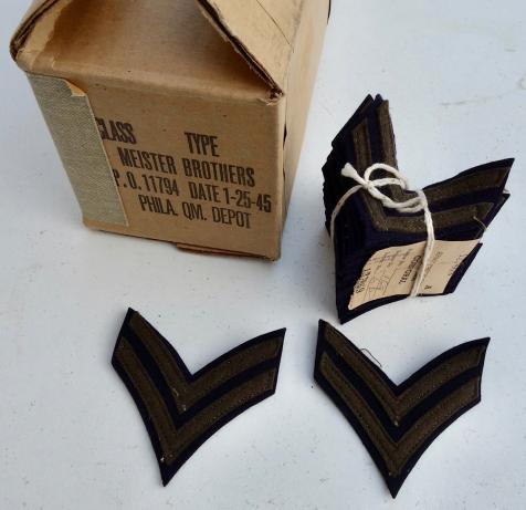 US WW2 Bundle of 20 sets Rank Chevrons