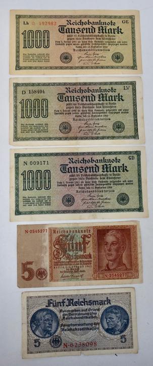 Third Reich Reichs Marks (Bank Notes)