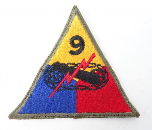 US WW2 9th Armored Division Patch