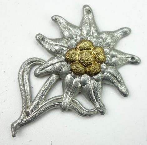 Metal Gebirgsjäger Cap Edelweiss