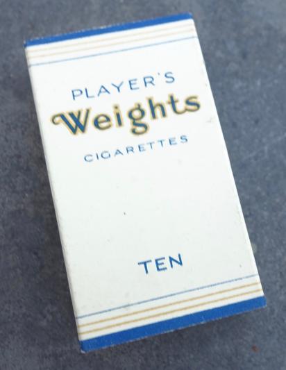 British WW2 Players Weights Cigarettes