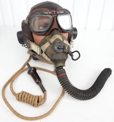 British RAF C Type Cap with G Type Mask and Goggles