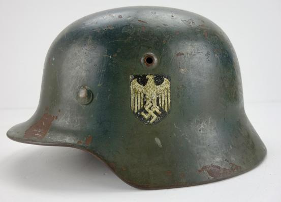 Wehrmacht M35 Battle Damage SD camo Helmet