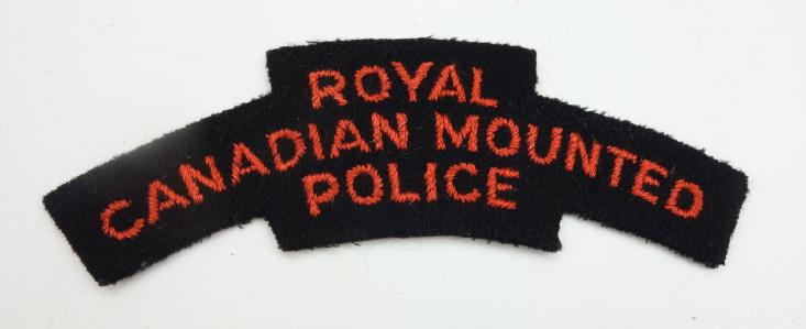 Canadian WW2 Shoulder Title (Royal Canadian Mounted Police)