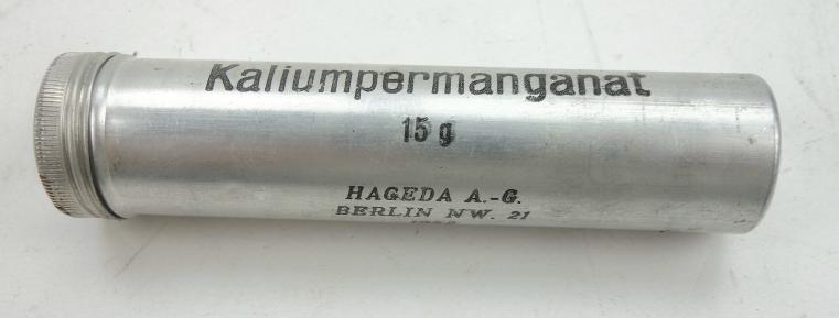 Wehrmacht Medical Medicine in Aluminum Tube