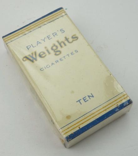 British WW2 Players Weights Cigarettes