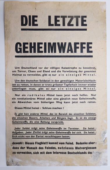 IMCS Militaria | Allied Propaganda Flyer About Hitlers Secret Weapons