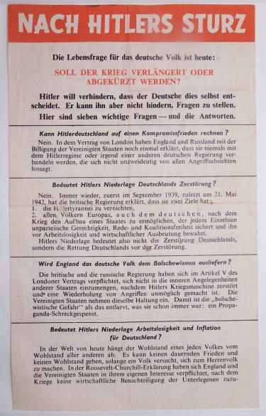Allied Propaganda Flyer (Nach Hitlers Sturz)
