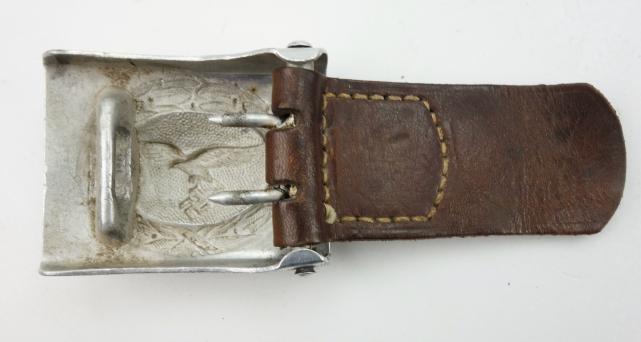 IMCS Militaria | Luftwaffe Aluminum Belt Buckle with leather Tab