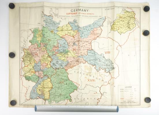 British WW2 Arial Map of Germany