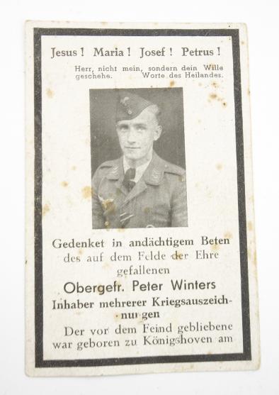 Luftwaffe Fallschirmjäger Death Notice