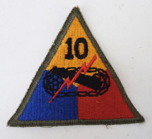 US WW2 10th Armoured Division Patch