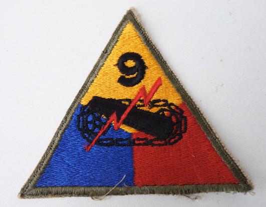 US WW2 9th Armoured Division Patch