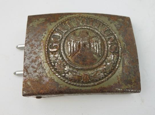 Wehrmacht steel Belt Buckle (Swastika Removed)