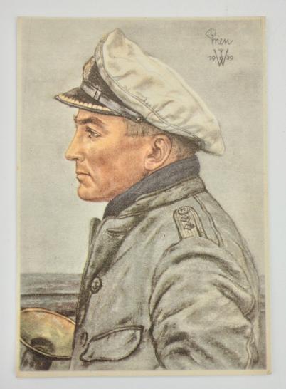 Willrich FJ Postcard U Boot Kapitän-Leutnant Gunter Priem