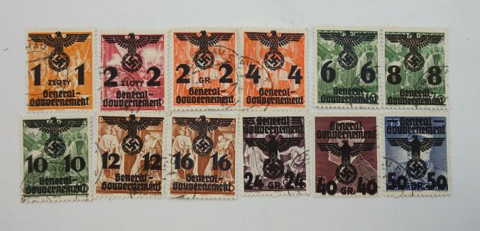 Third Reich Postal Stamps Occupied Poland