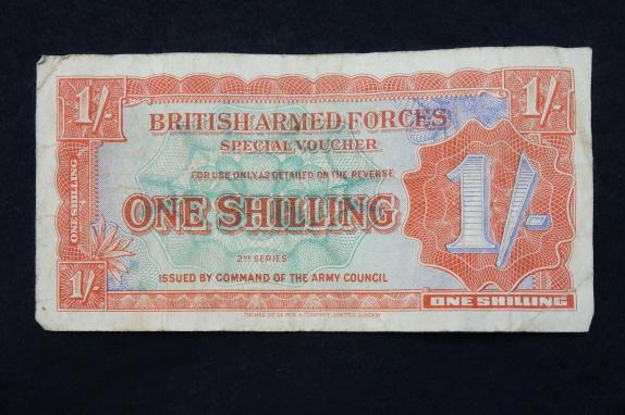 British WW2 Armed-Forces One Shilling Voucher