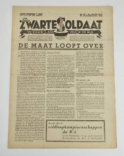 Dutch NSB Newspaper De Zwarte Soldaat