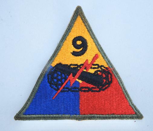 US WW2 9th Armoured Division Patch