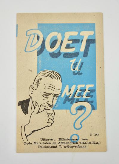 Dutch Wartime Recycling Information Flyer