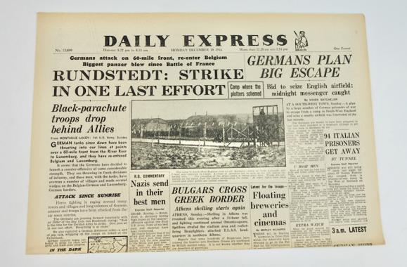 British WW2 News Paper