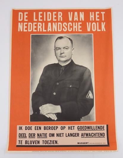 Dutch NSB Poster with Anton Mussert