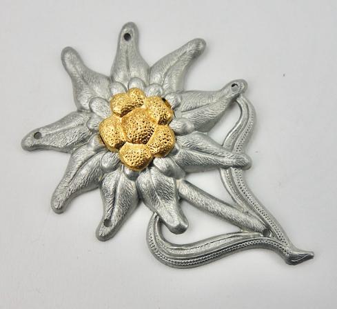 Metal Gebirgsjäger Cap Edelweiss