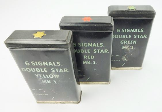 3 British WW2 Flare Containers