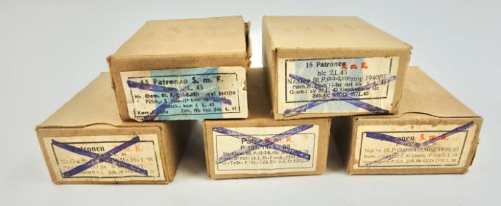 5 Cardboard K98 Ammo Boxes