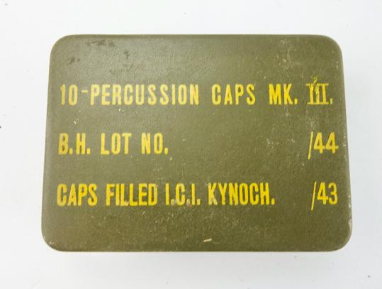 British WW2 metal Percussion Caps Can