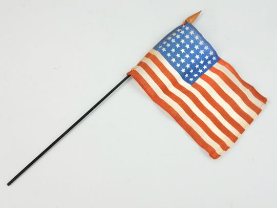 US WW2 48 star Little Flag on pole