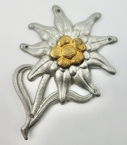 Metal Gebirgsjäger Cap Edelweiss